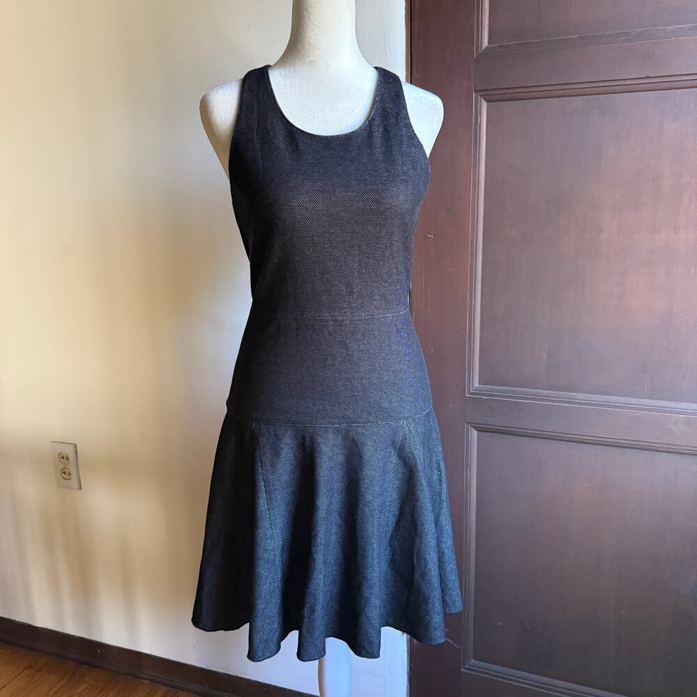 RAG & BONE | Dark Gray Enigma Stretch Denim Drop Waist Dress Racerback | Size 2